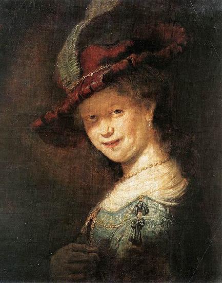 REMBRANDT Harmenszoon van Rijn Portrait of the Young Saskia oil painting picture